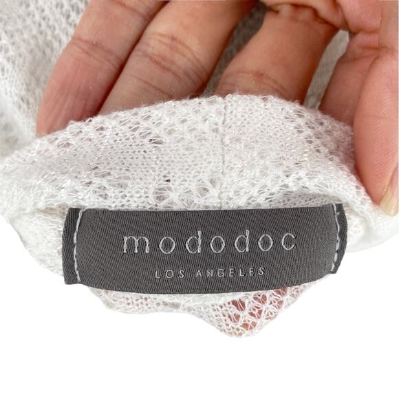 Mododoc Womens Lightweight Open Front White Cardigan Cover Up Size Small - Picture 6 of 8